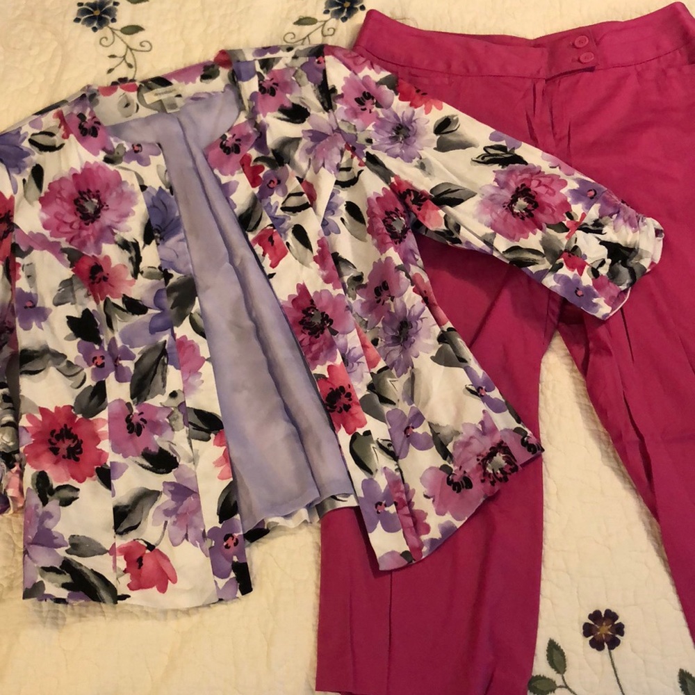 Lane Bryant Capri pants and Dressbarn Jacket